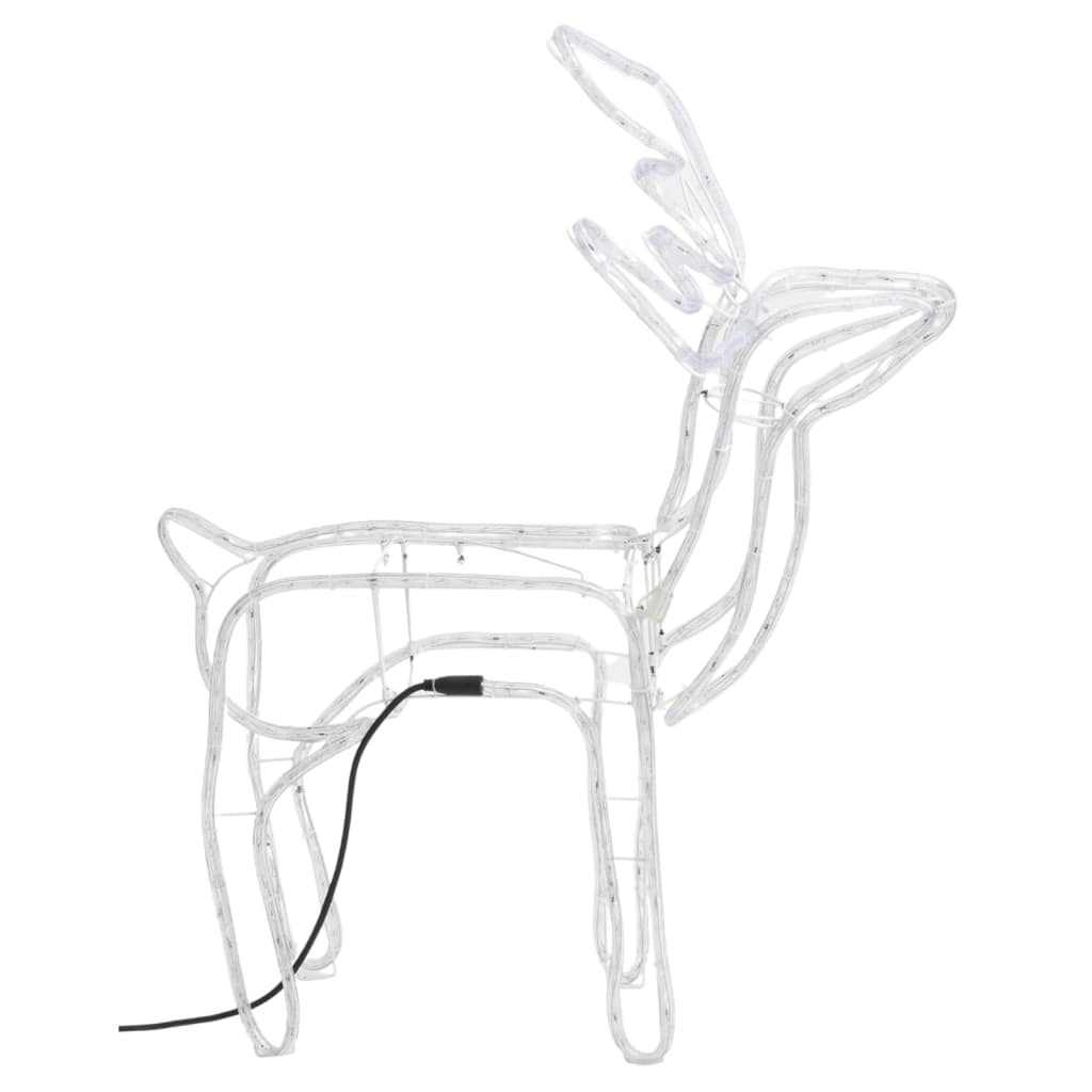 Julereinsdyrfigurer 2 stk kaldhvit 76x42x87 cm