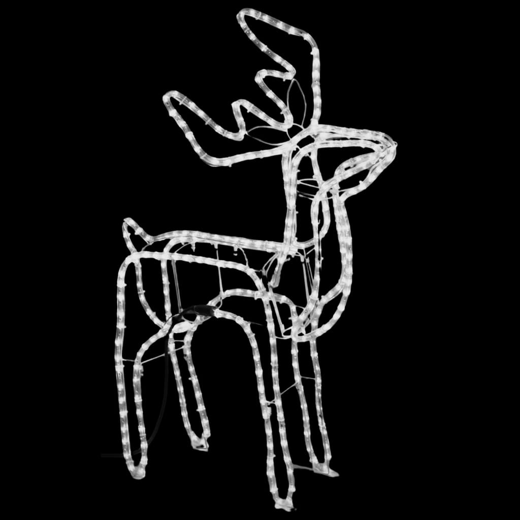 Julereinsdyrfigurer 2 stk kaldhvit 76x42x87 cm
