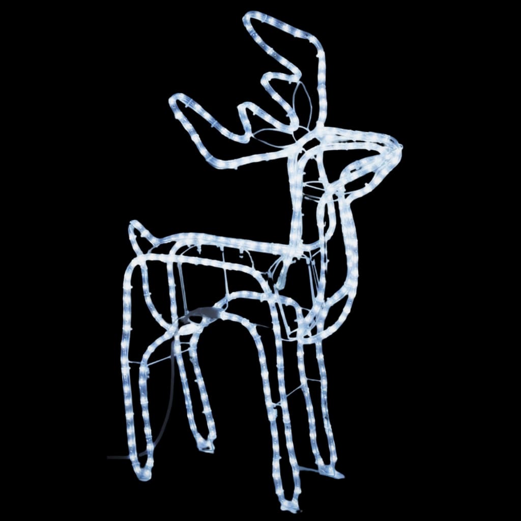 Julereinsdyrfigurer 2 stk kaldhvit 76x42x87 cm