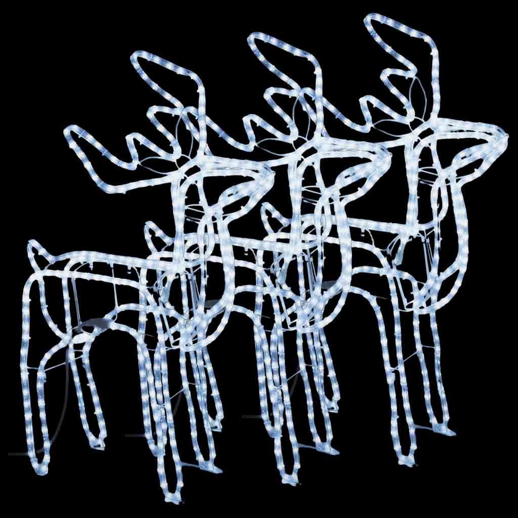 Julereinsdyrfigurer 3 stk kaldhvit 76x42x87 cm