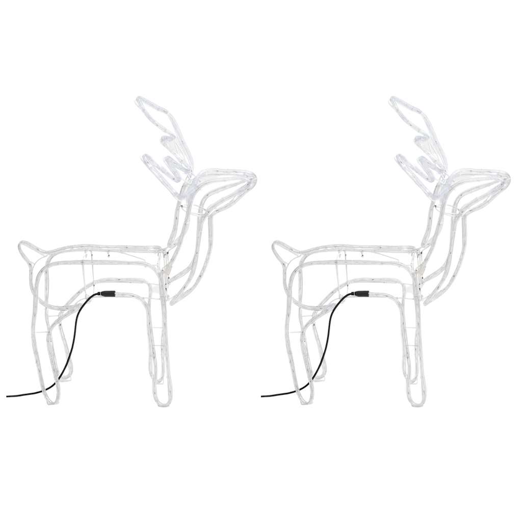 Julereinsdyrfigurer 3 stk kaldhvit 76x42x87 cm