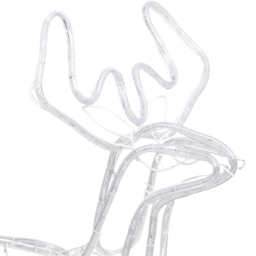 Julereinsdyrfigurer bevegelige hoder 2 stk kaldhvit 76x42x87 cm