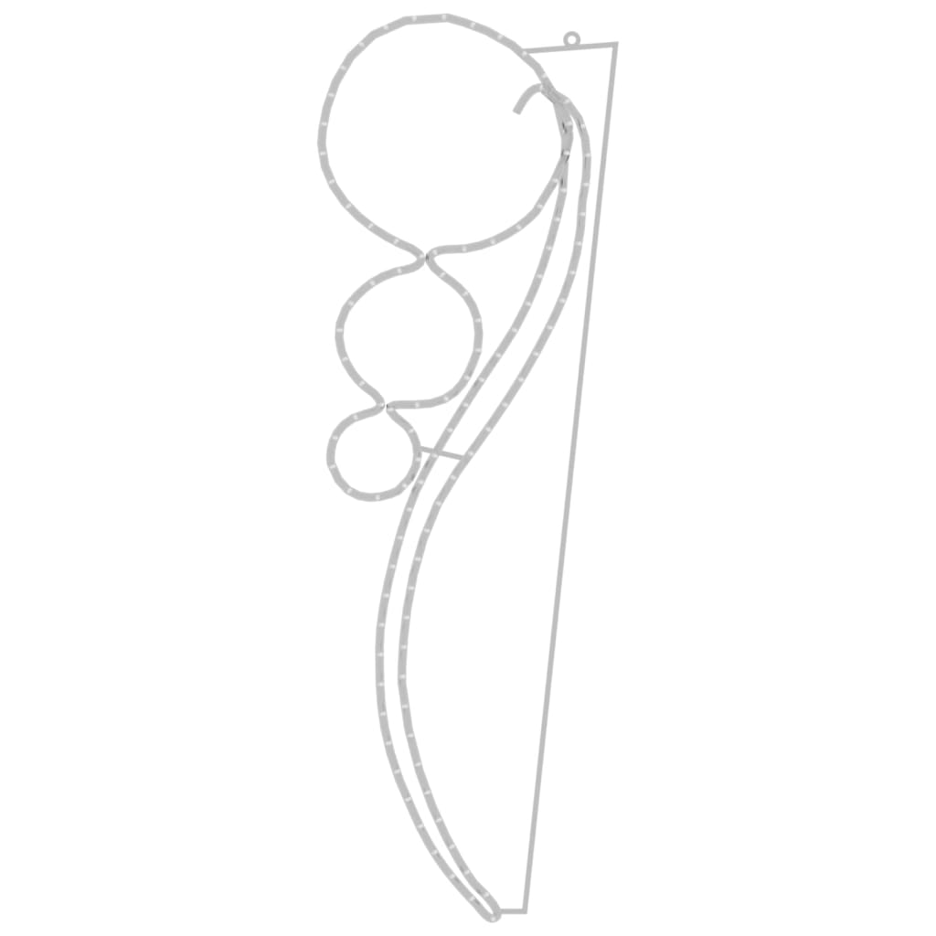 Kuleformede taulys 4 stk varmhvit 111,5x35x4,5 cm