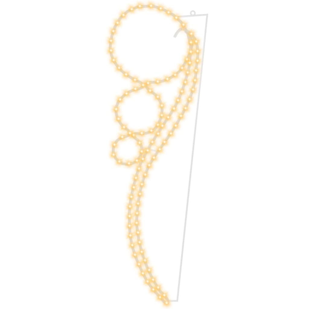 Kuleformede taulys 4 stk varmhvit 111,5x35x4,5 cm