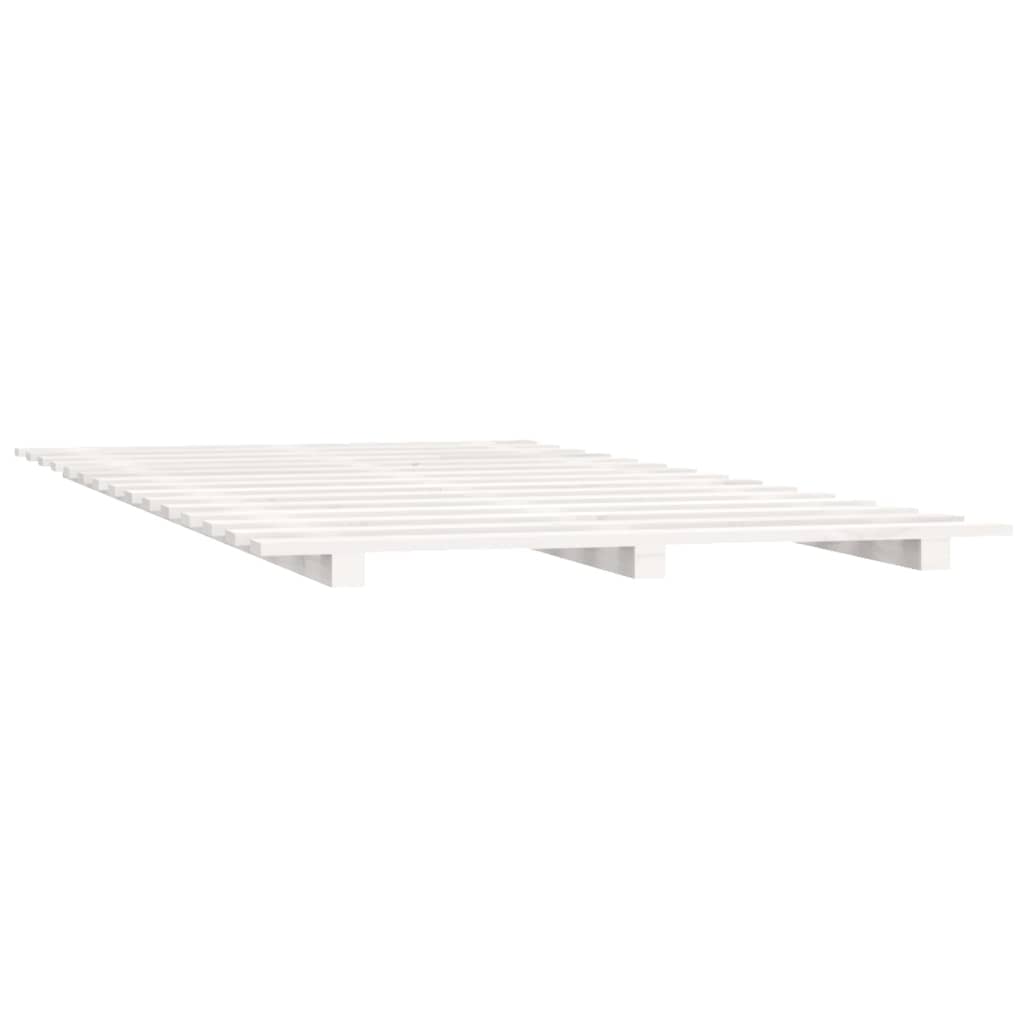 Sengeramme hvit 120x200 cm heltre furu