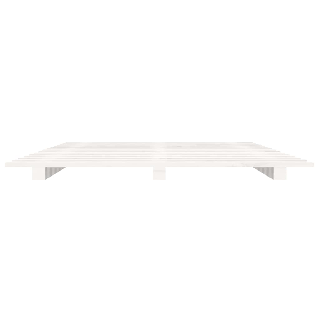 Sengeramme hvit 140x200 cm heltre furu
