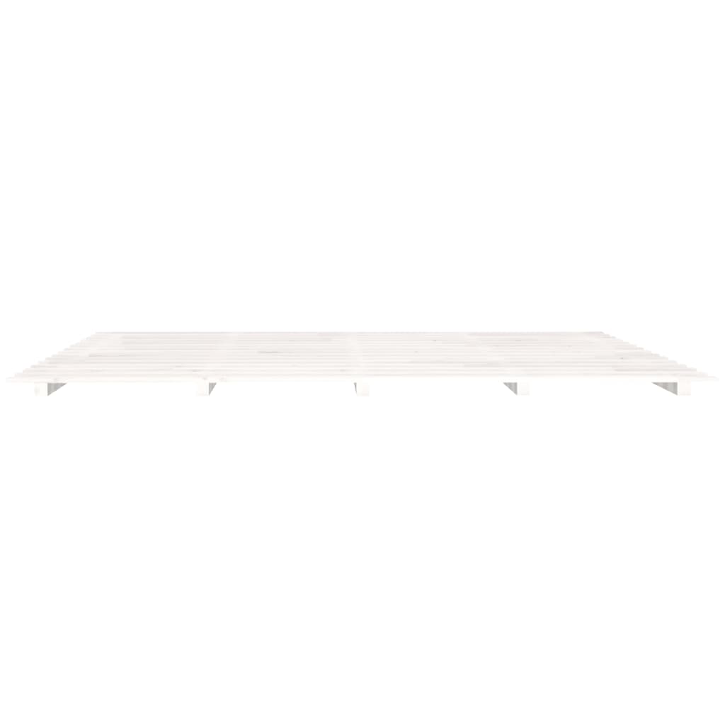 Sengeramme hvit 160x200 cm heltre furu