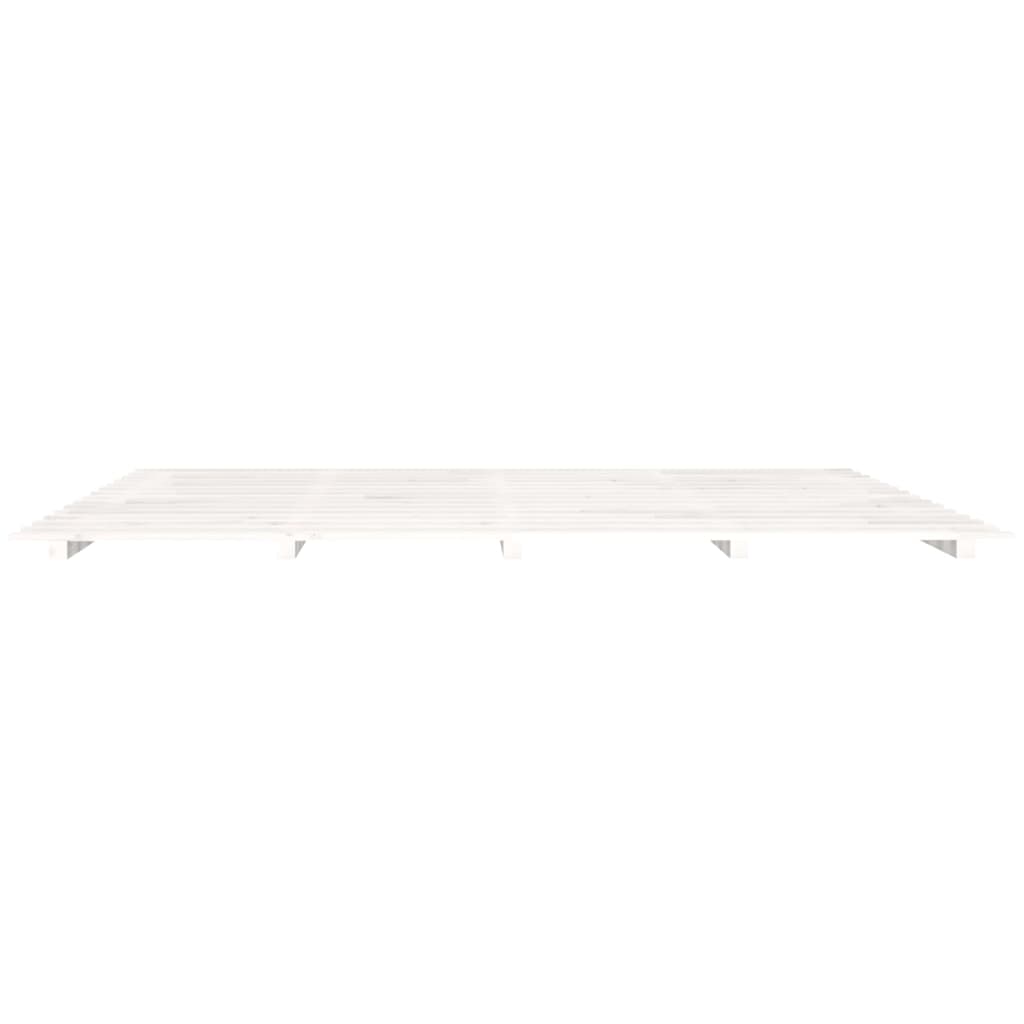 Sengeramme hvit 180x200 cm heltre furu
