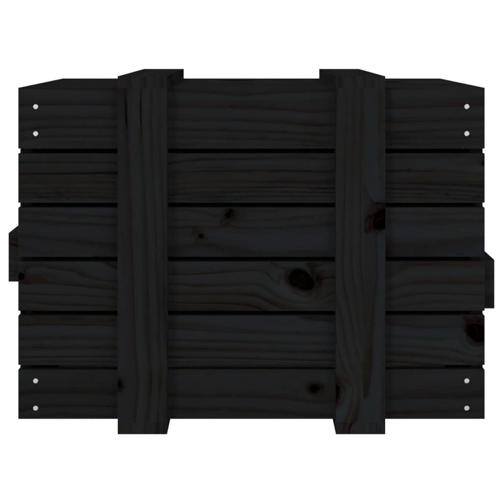 Putekasse svart 58x40,5x42 cm heltre furu