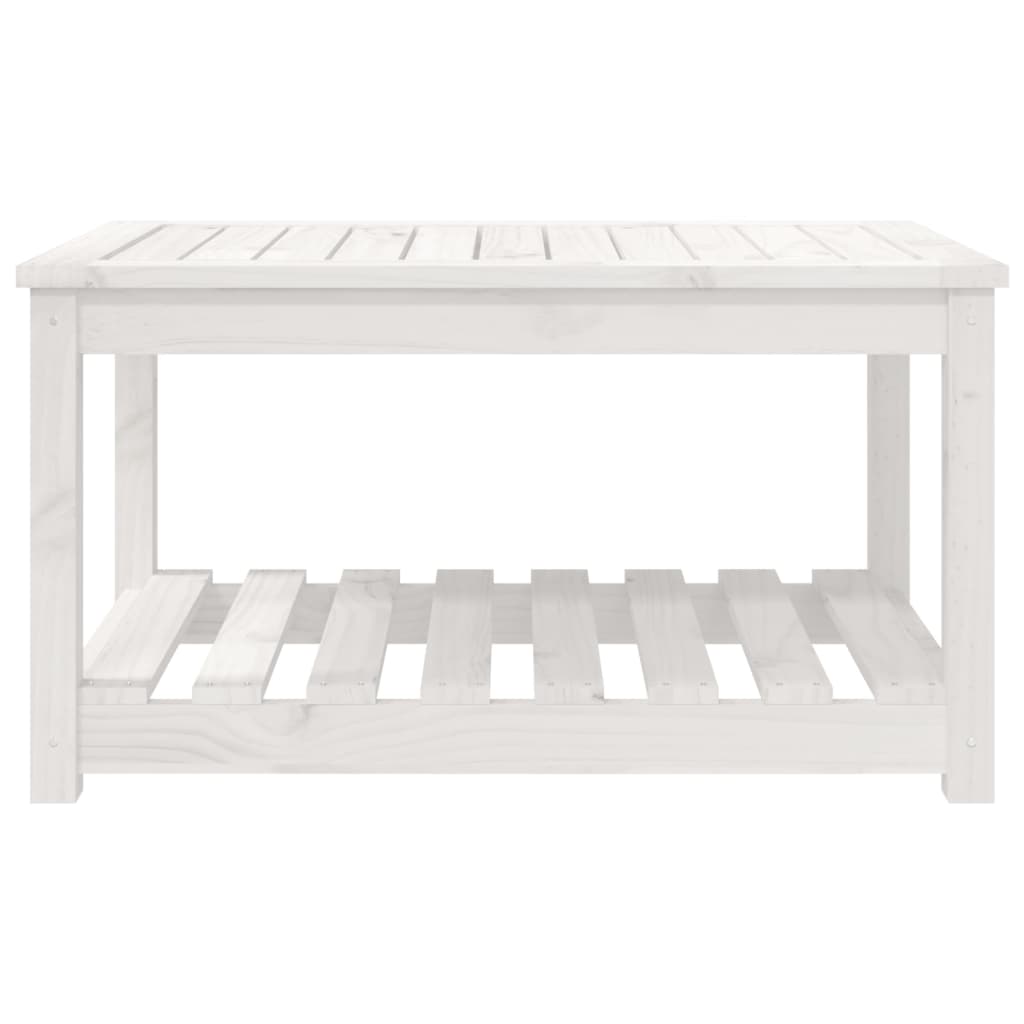 Hagebord hvit 82,5x50,5x45 cm heltre furu