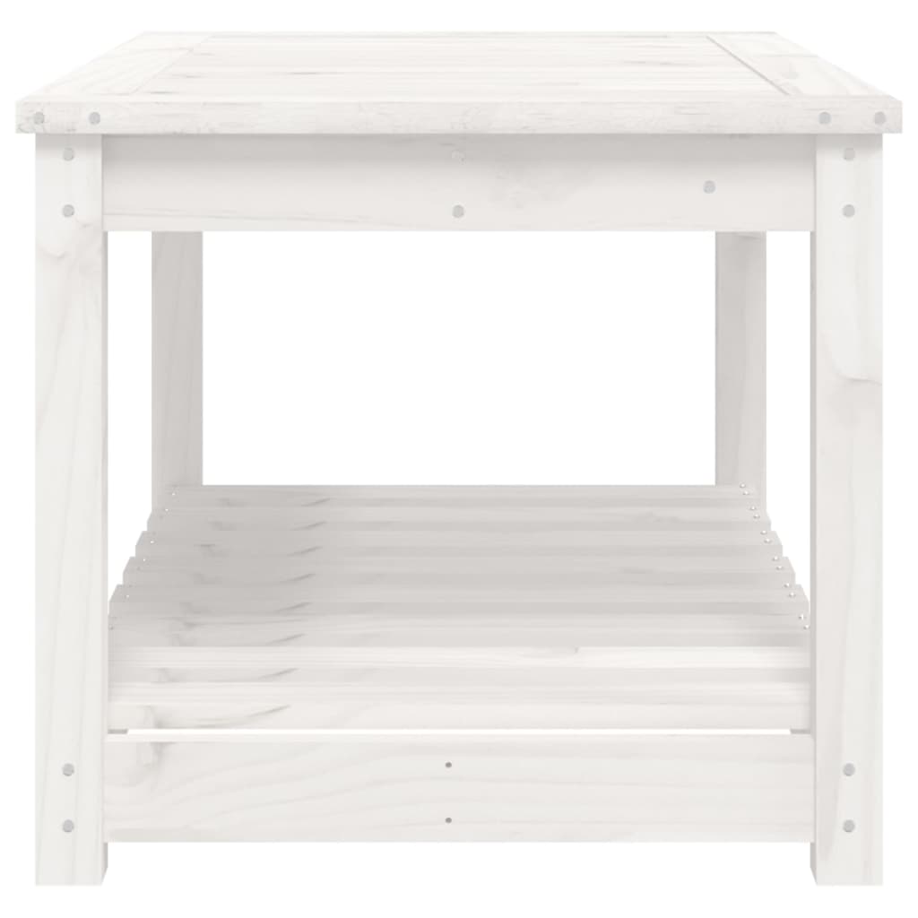 Hagebord hvit 82,5x50,5x45 cm heltre furu