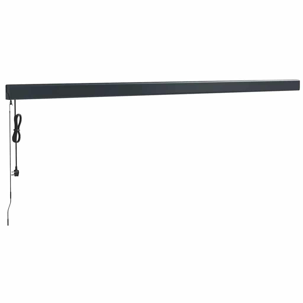 Uttrekkbar markise gul og hvit 5x3 m stoff og aluminium