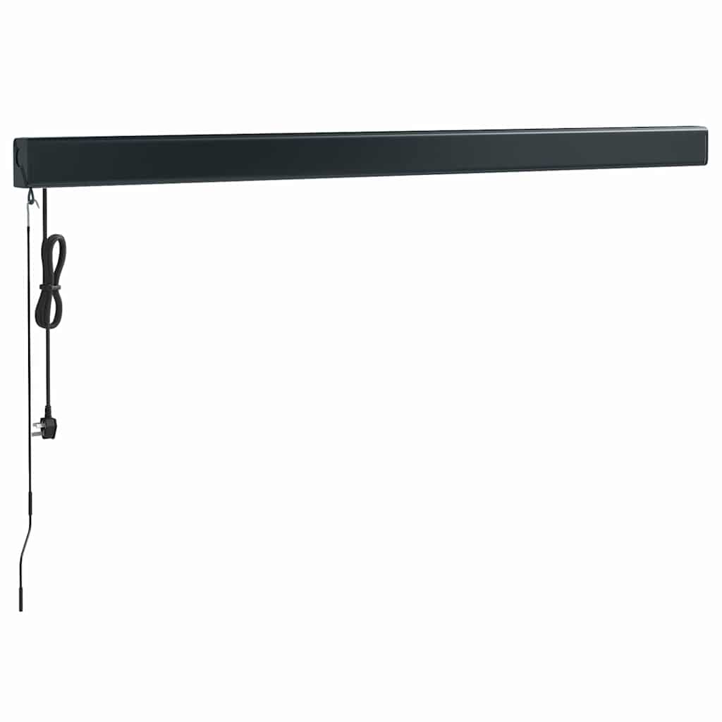 Uttrekkbar markise oransje og brun 3x2,5 m stoff og aluminium