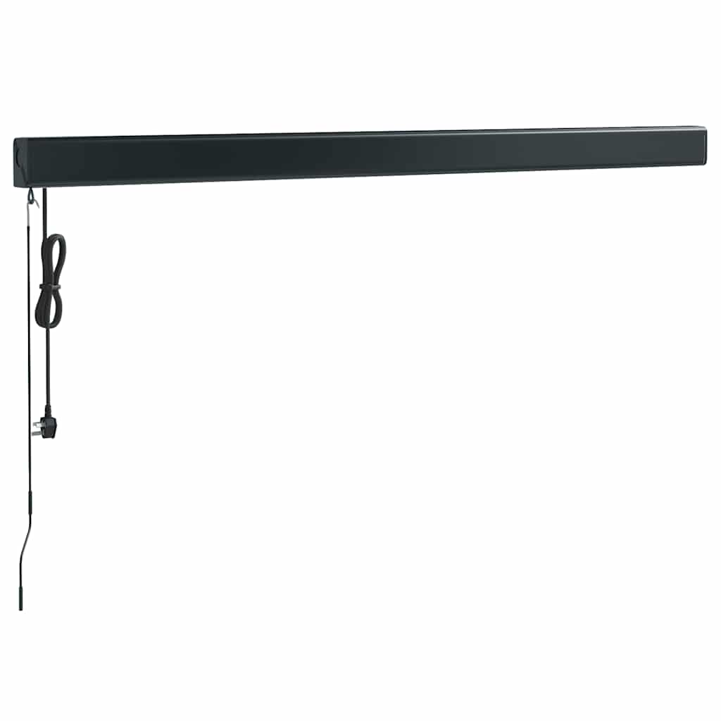 Uttrekkbar markise oransje og brun 3,5x2,5 m stoff og aluminium