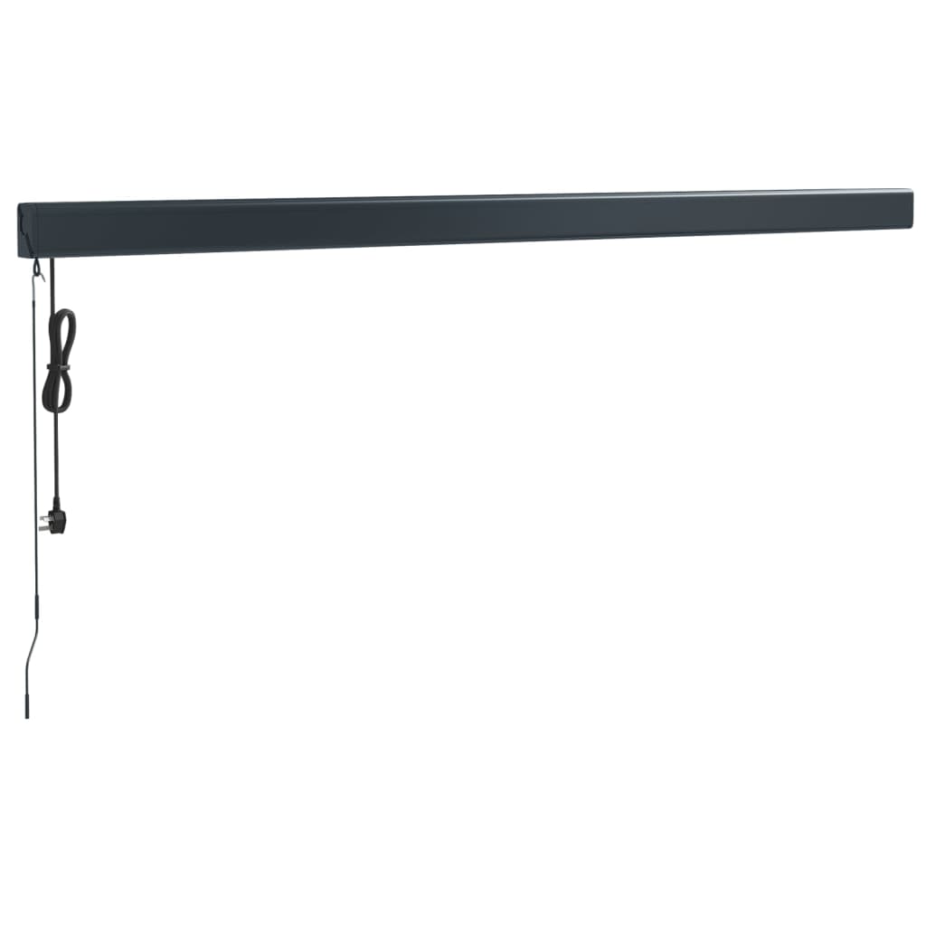 Uttrekkbar markise oransje og brun 4,5x3 m stoff og aluminium
