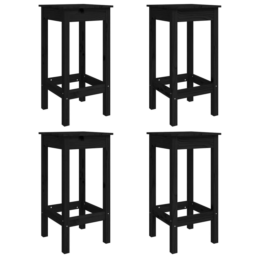 Hagebarsett 5 deler svart heltre furu