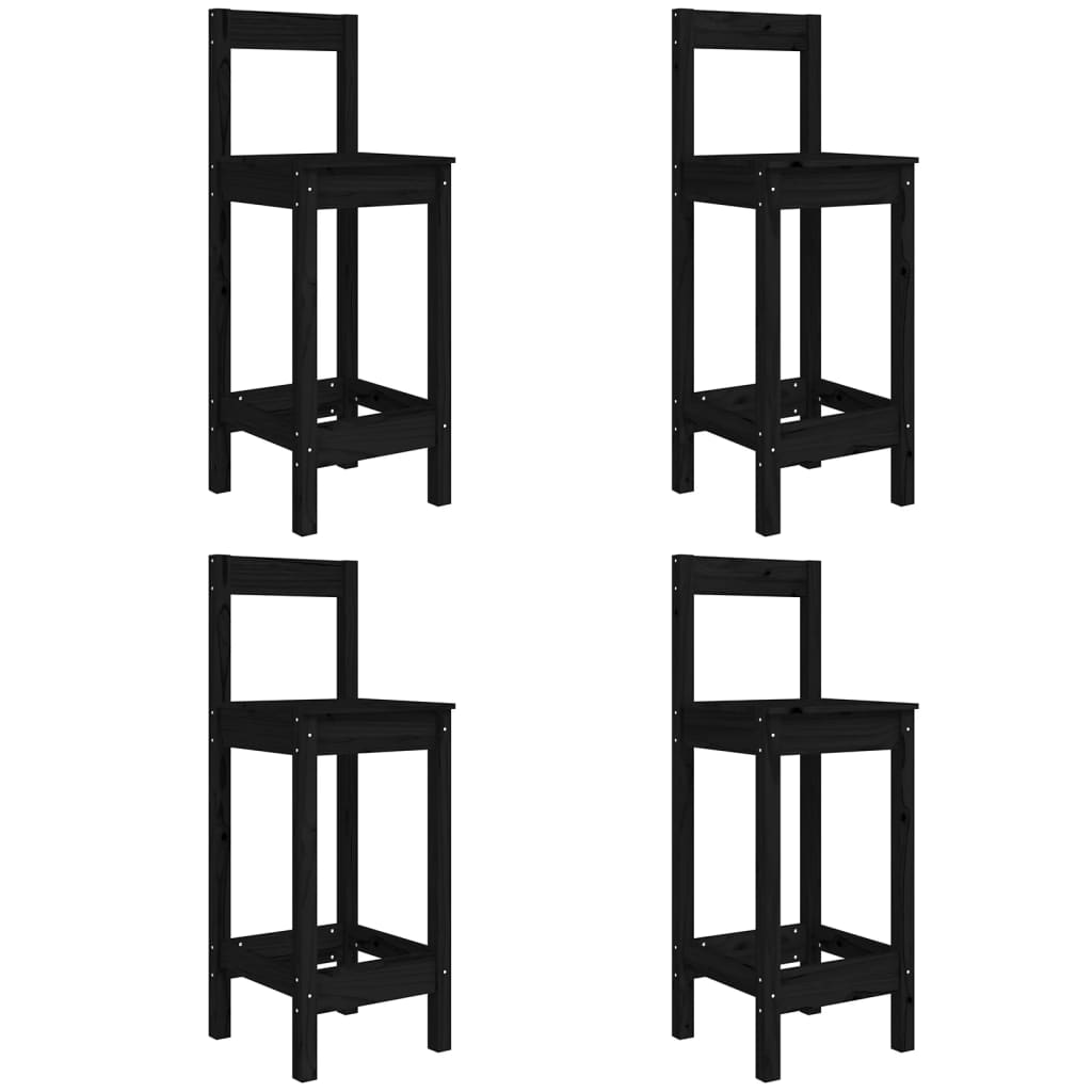 Hagebarsett 5 deler svart heltre furu