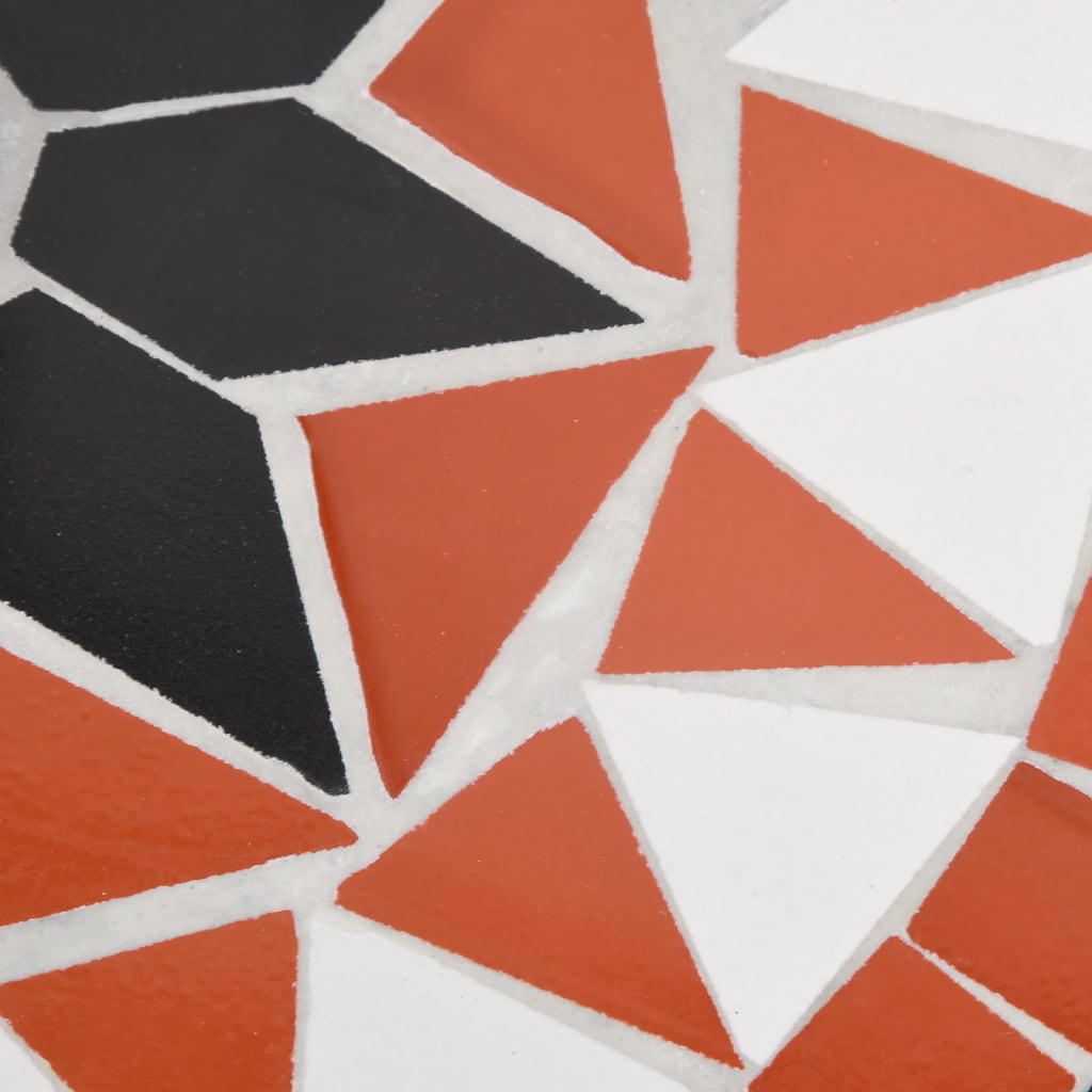 Parasollfot terrakotta og hvit rund 12 kg