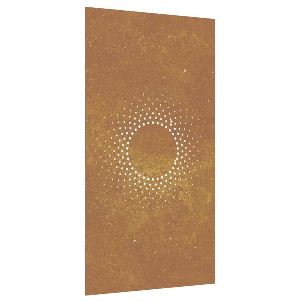 Veggdekorasjon til hage 105x55 cm cortenstål soldesign