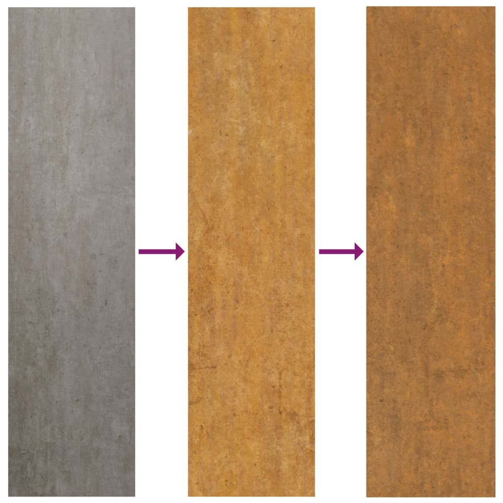 Høybed 280x80x80 cm cortenstål