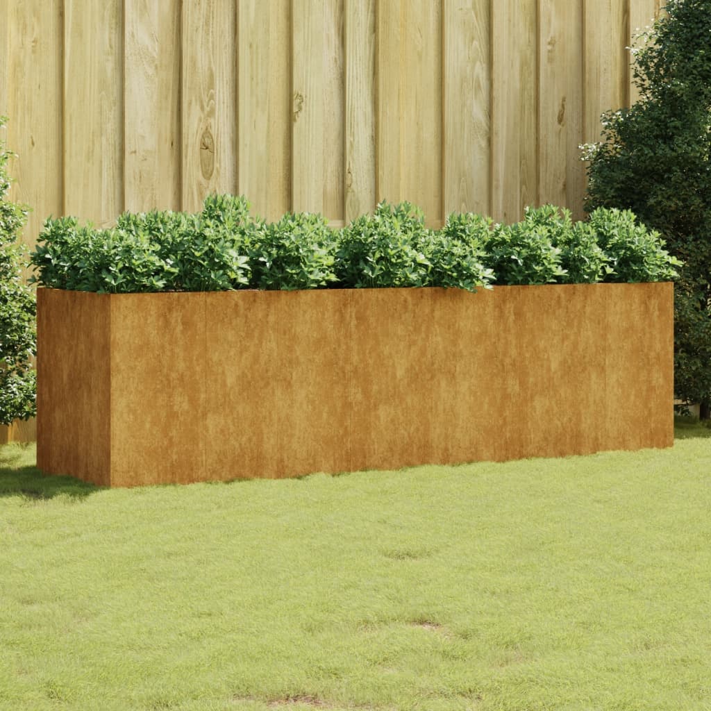 Høybed 280x80x80 cm cortenstål