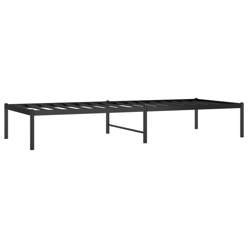 Sengeramme i metall svart 75x190 cm