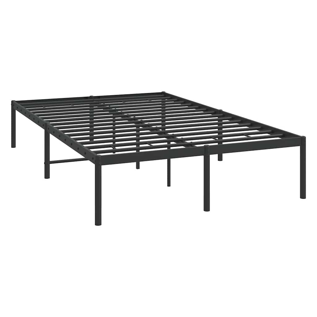 Sengeramme i metall svart 135x190 cm