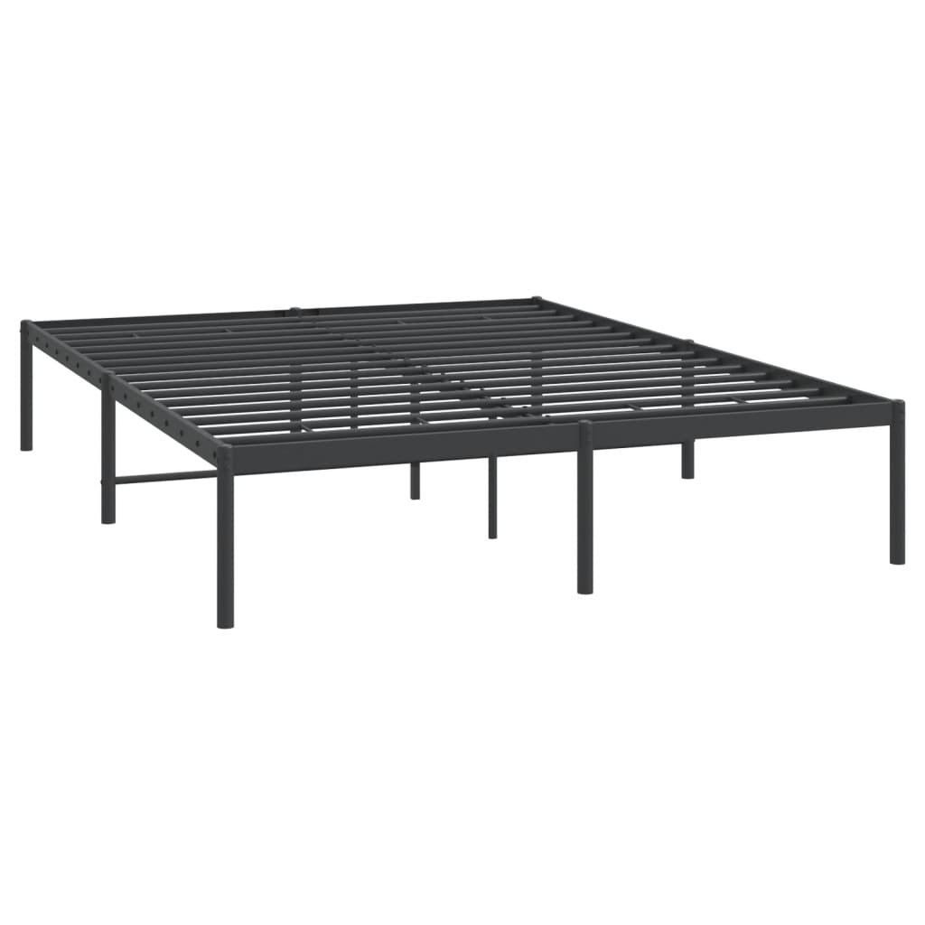 Sengeramme i metall svart 140x190 cm