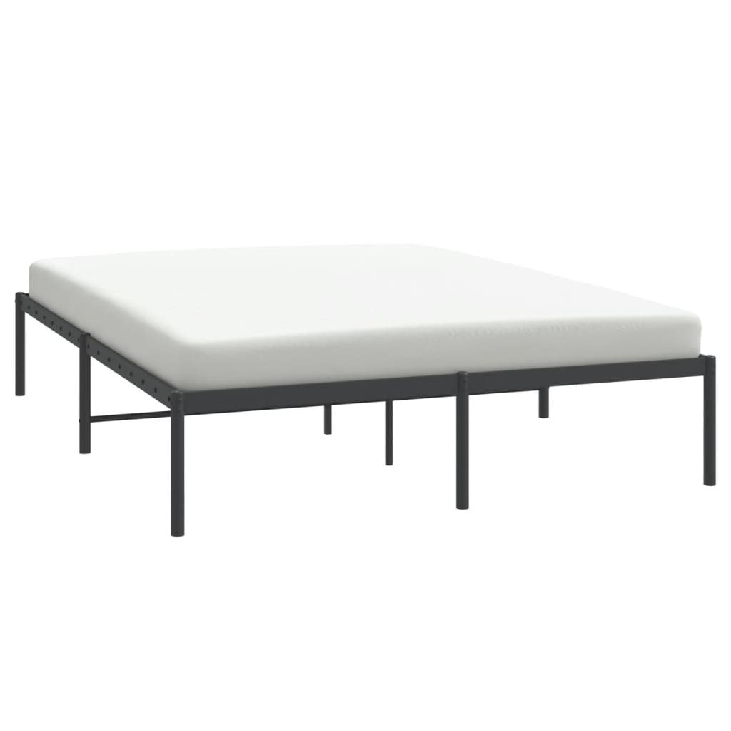 Sengeramme i metall svart 140x190 cm