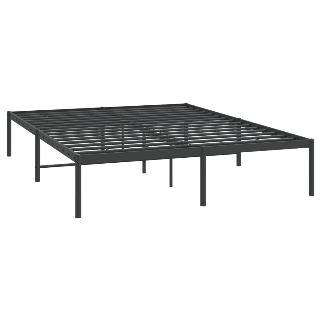 Sengeramme i metall svart 150x200 cm