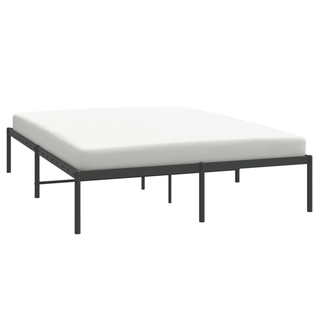 Sengeramme i metall svart 150x200 cm