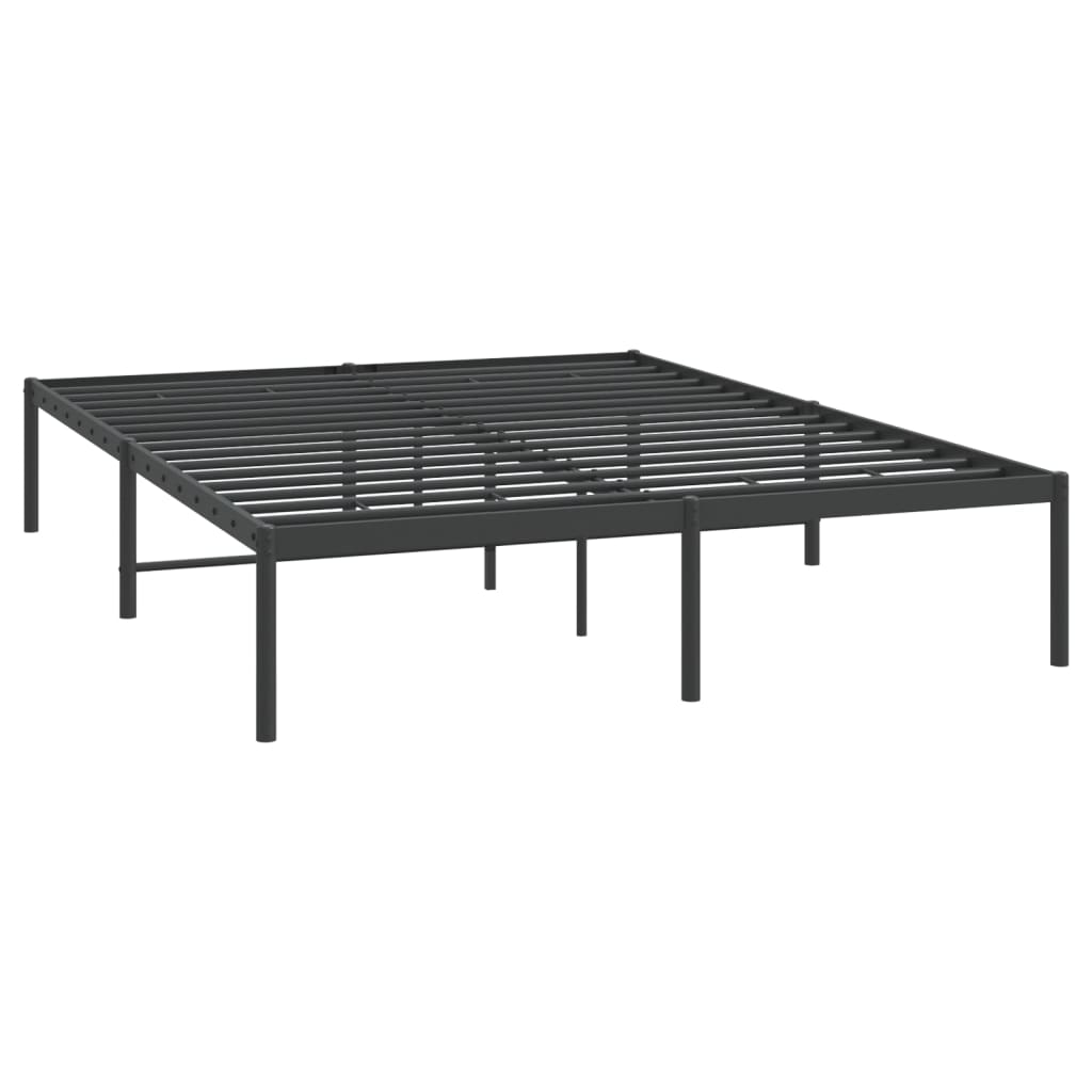 Sengeramme i metall svart 160x200 cm