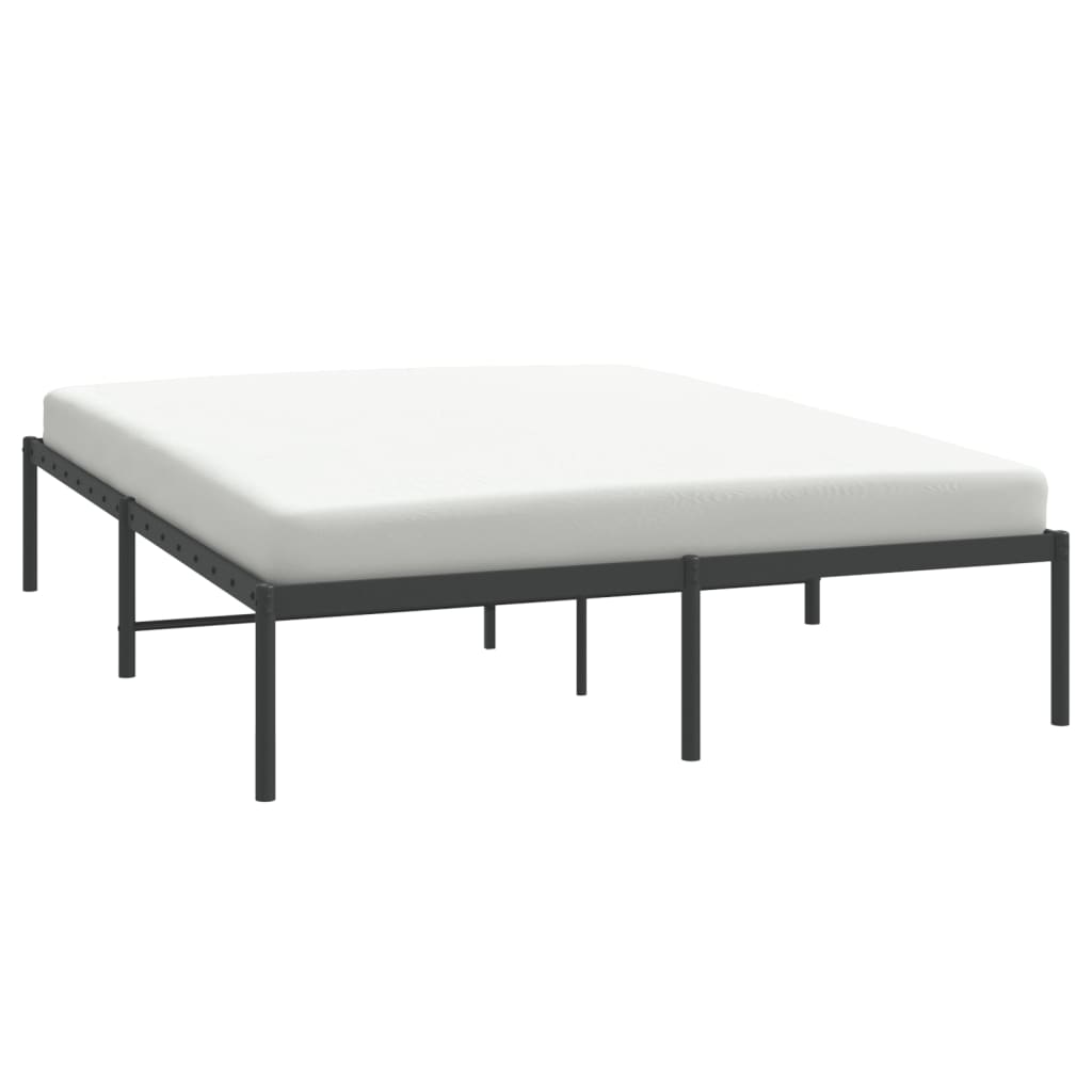 Sengeramme i metall svart 160x200 cm