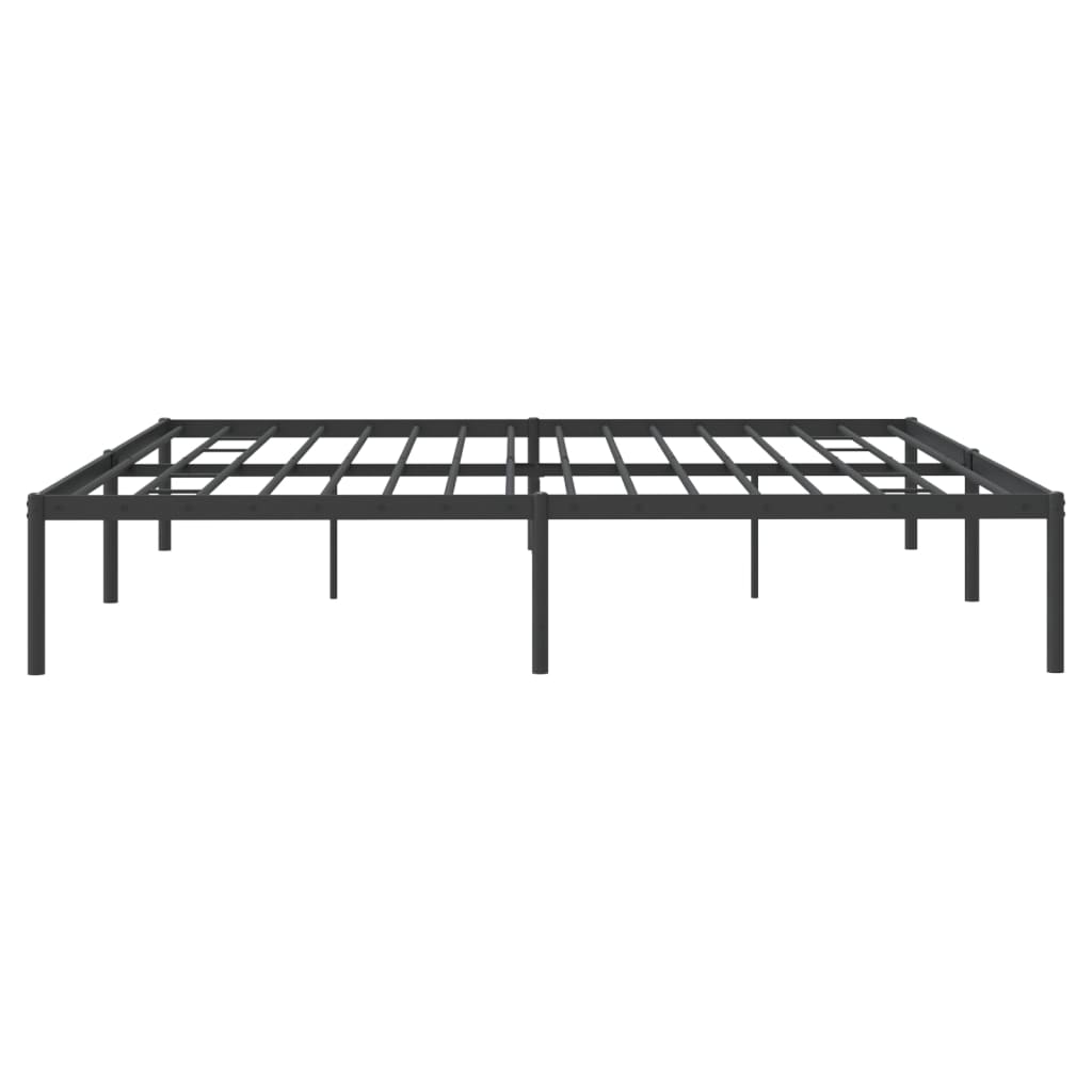 Sengeramme i metall svart 200x200 cm