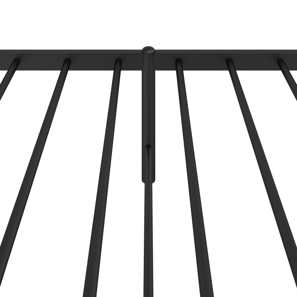 Sengeramme i metall med hodegavl svart 80x200 cm