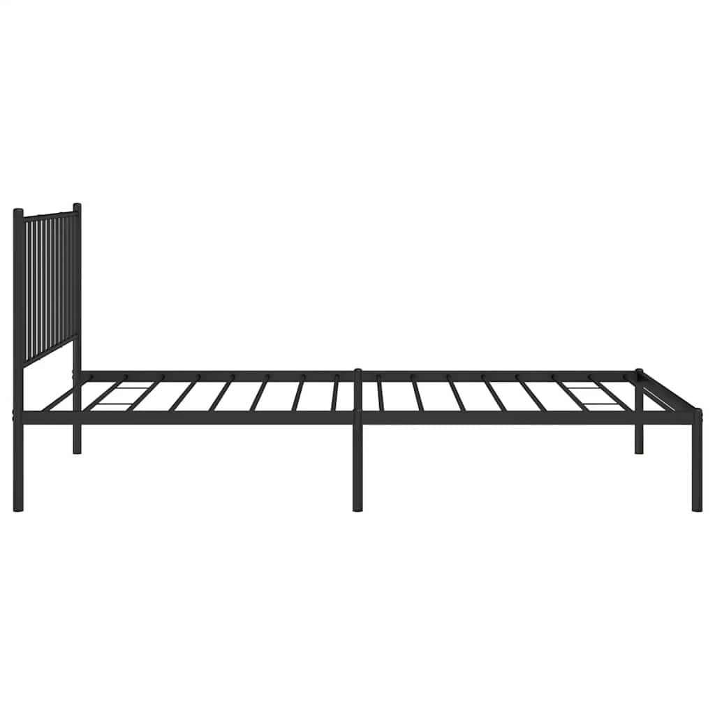 Sengeramme i metall med hodegavl svart 100x200 cm