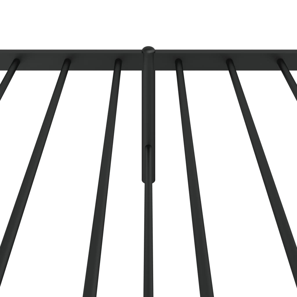 Sengeramme i metall med hodegavl svart 107x203 cm