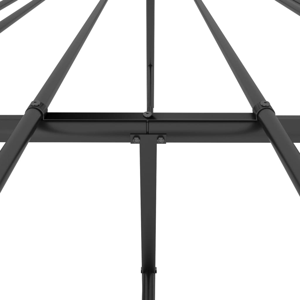 Sengeramme i metall med hodegavl svart 120x190 cm