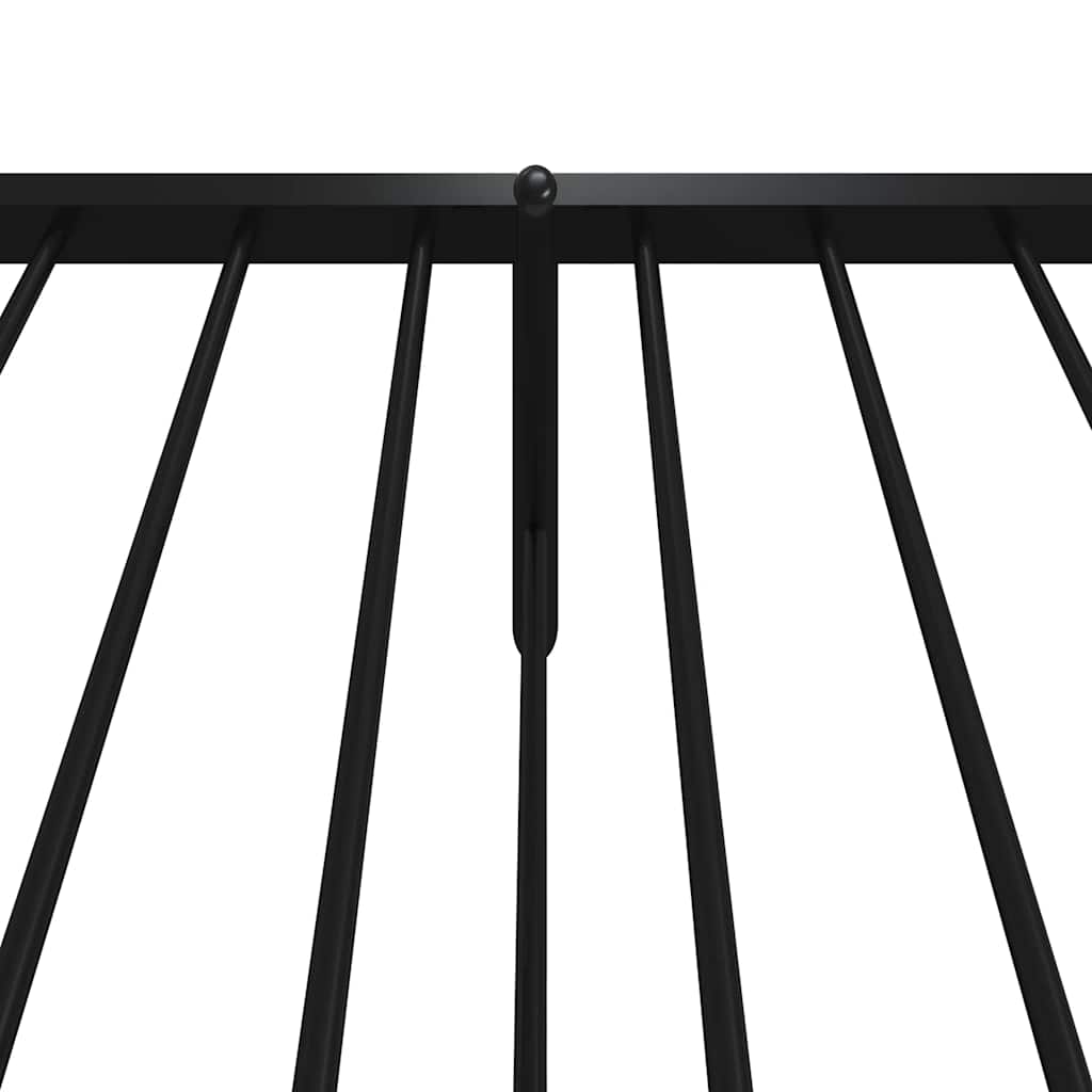 Sengeramme i metall med hode- og fotgavl svart 100x200 cm
