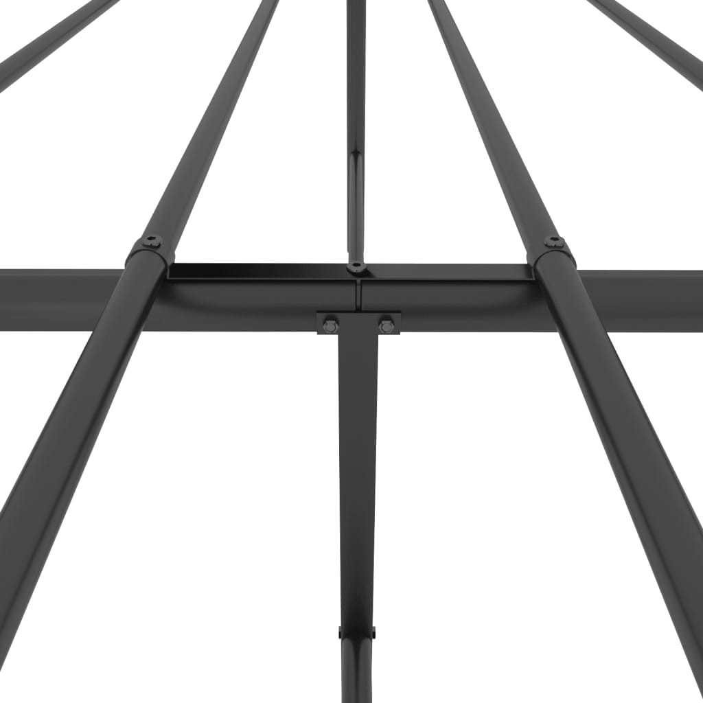 Sengeramme i metall uten madrass med fotgavl svart 160x200 cm