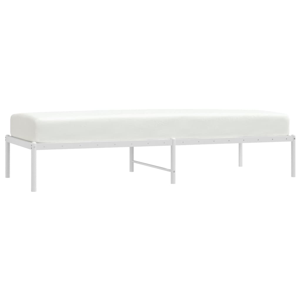 Sengeramme i metall hvit 75x190 cm