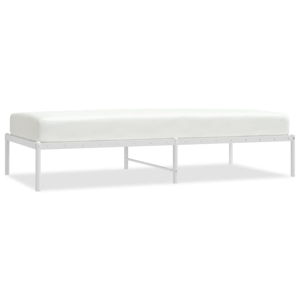 Sengeramme i metall hvit 90x190 cm