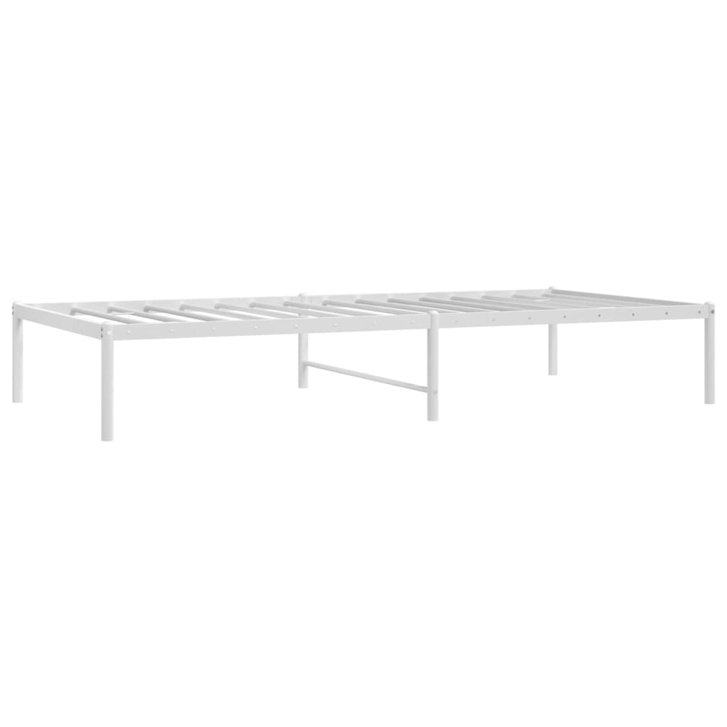 Sengeramme i metall hvit 90x190 cm