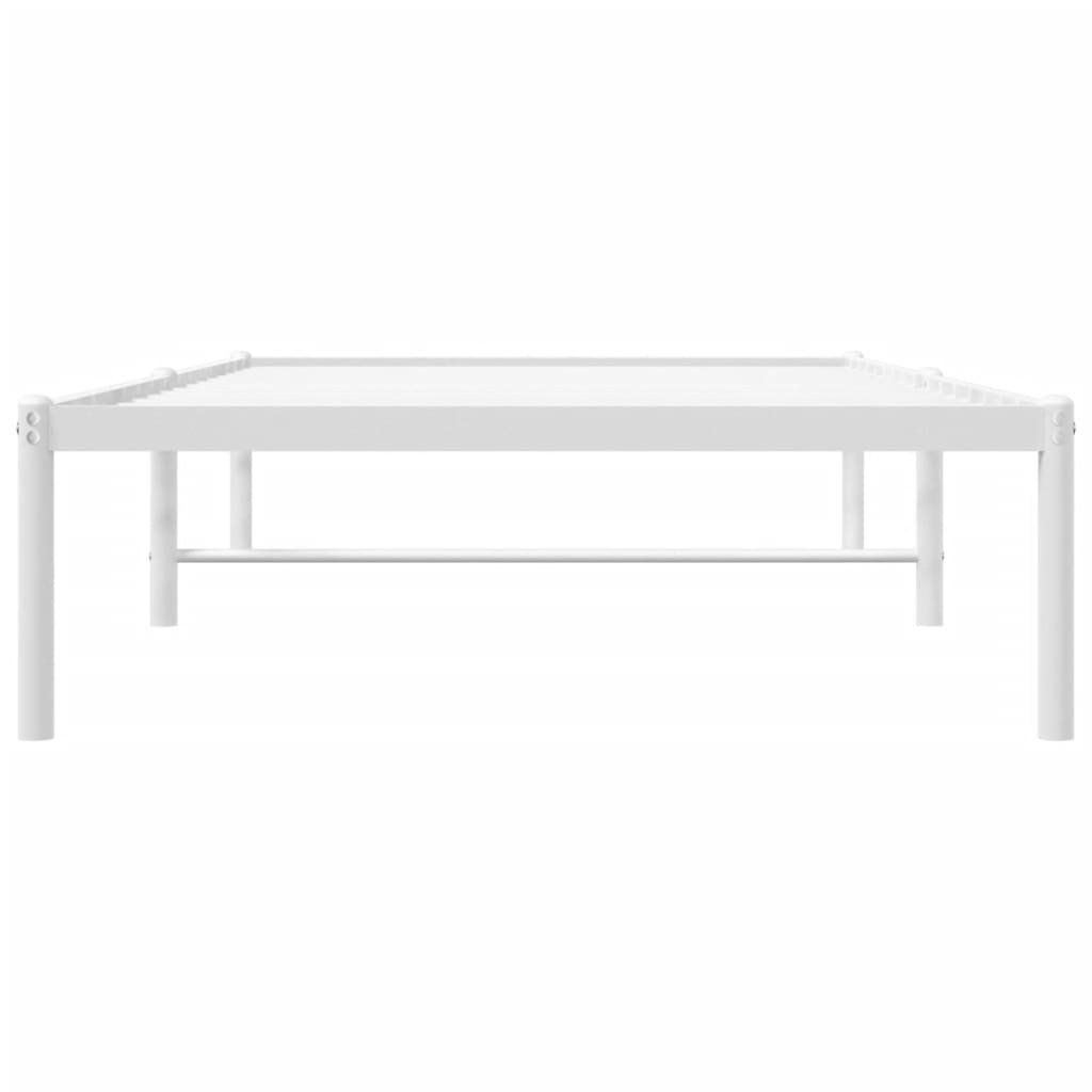 Sengeramme i metall hvit 90x190 cm