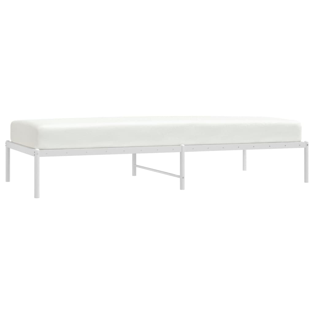 Sengeramme i metall hvit 90x200 cm