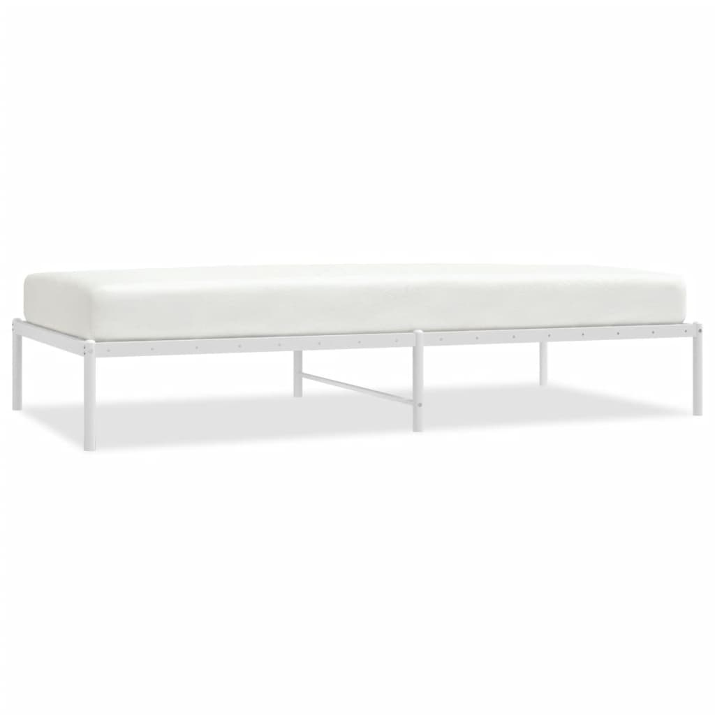 Sengeramme i metall hvit 100x200 cm