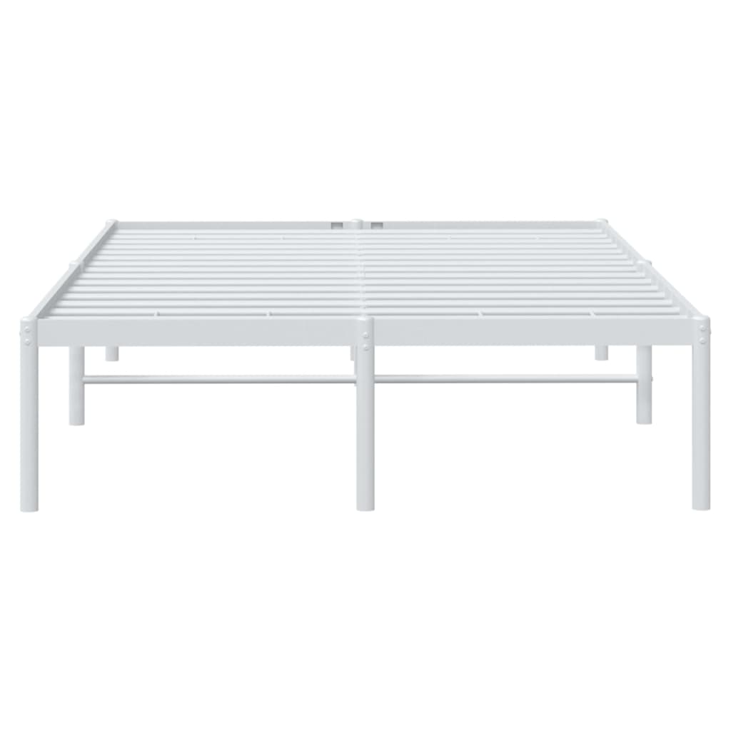 Sengeramme i metall hvit 135x190 cm