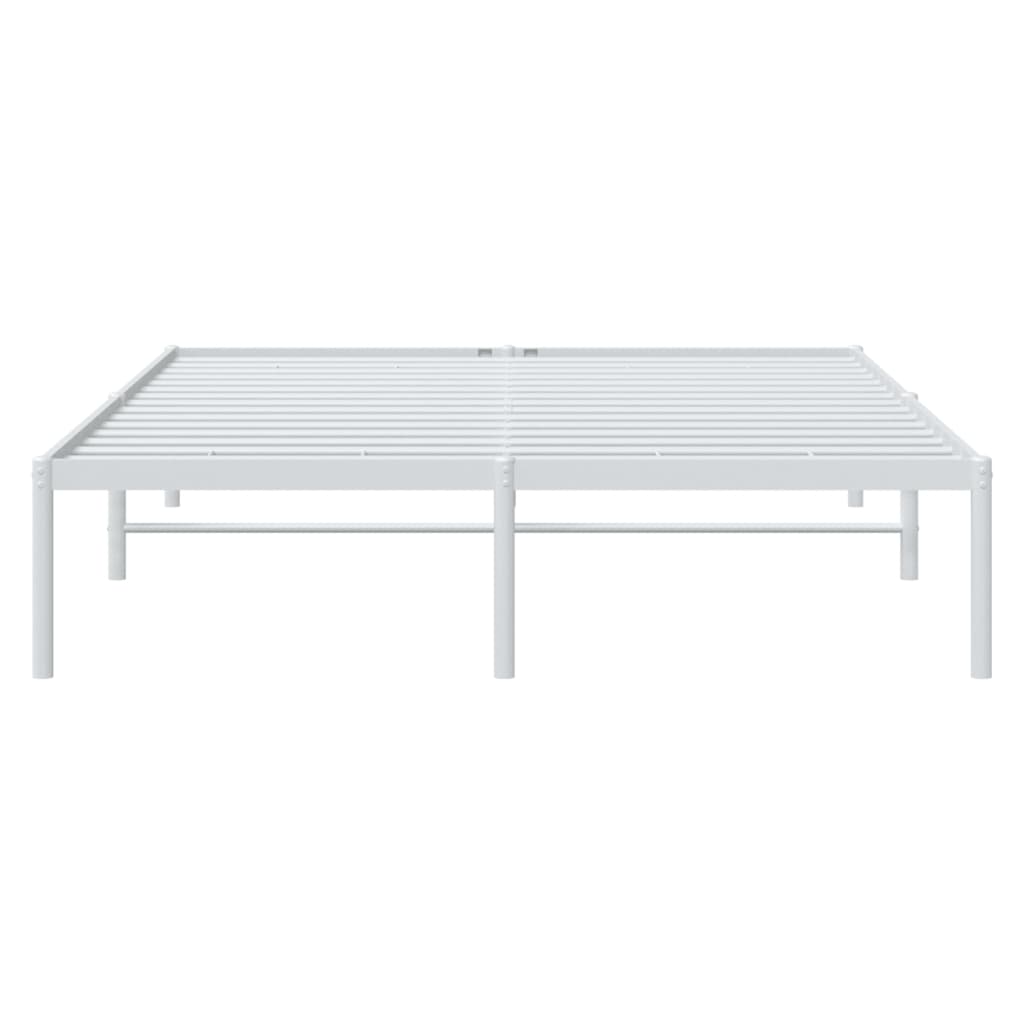 Sengeramme i metall hvit 140x200 cm