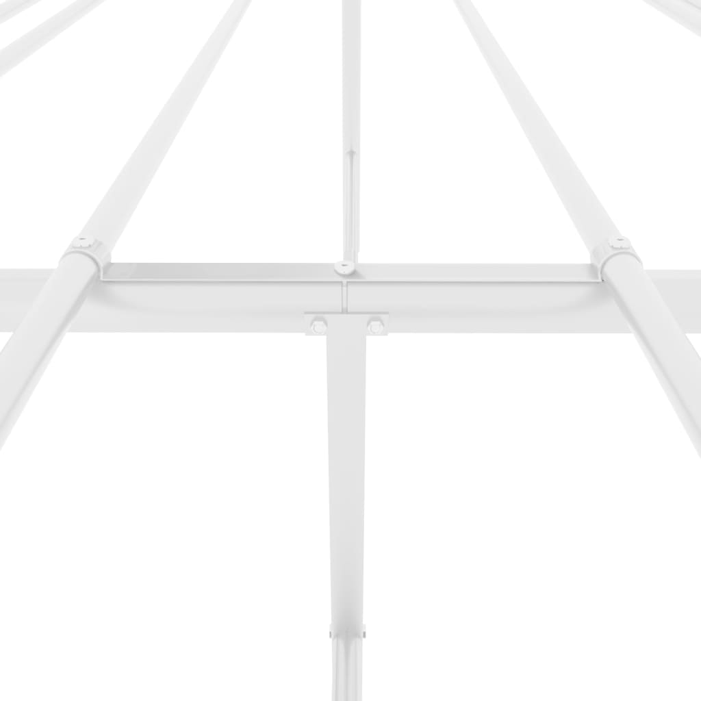 Sengeramme i metall hvit 140x200 cm