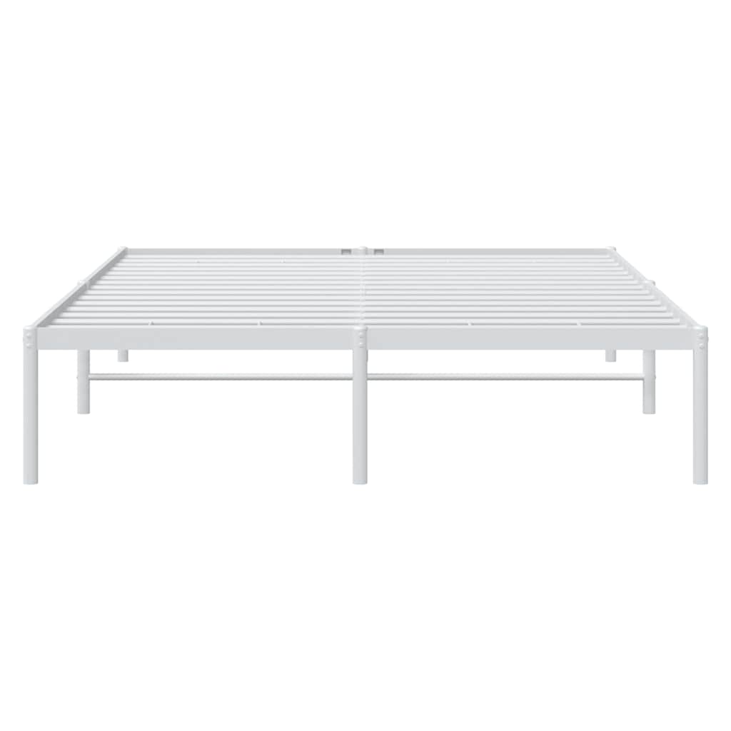 Sengeramme i metall hvit 150x200 cm